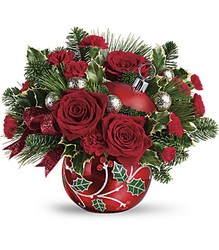 Teleflora's Deck The Holly Ornament Bouquet from Swindler and Sons Florists in Wilmington, OH